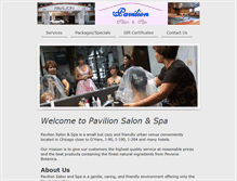 Tablet Screenshot of pavilionsalon.com